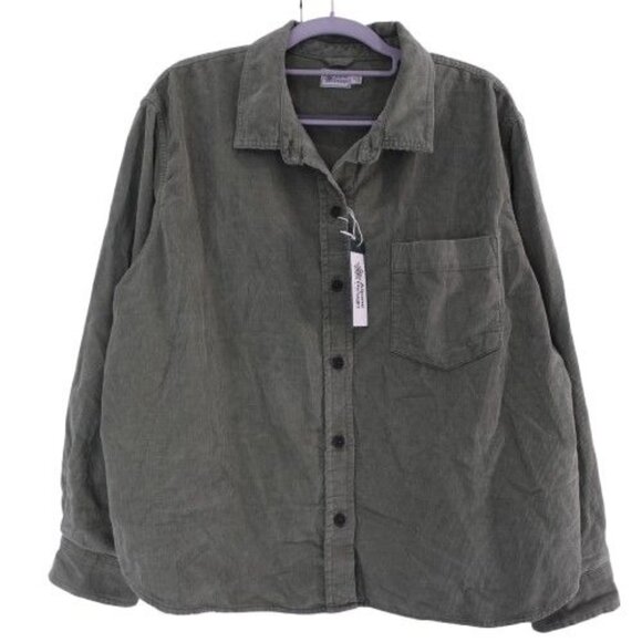 NEW Alpine Design Women's Corduroy Shirt Olive Haze Size XL ADM24301 - Picture 1 of 6